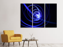 Laden Sie das Bild in den Galerie-Viewer, Leinwandbild 3-teilig Licht Kunst