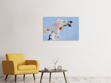 Laden Sie das Bild in den Galerie-Viewer, Leinwandbild 3-teilig Orchidee im Himmel