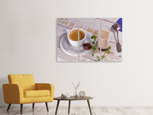 Laden Sie das Bild in den Galerie-Viewer, Leinwandbild 3-teilig Lieblingsgetränk Kaffee