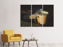 Laden Sie das Bild in den Galerie-Viewer, Leinwandbild 3-teilig Milch-Kaffee