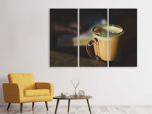 Laden Sie das Bild in den Galerie-Viewer, Leinwandbild 3-teilig Milch-Kaffee