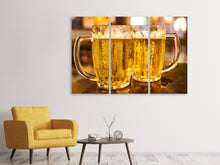 Laden Sie das Bild in den Galerie-Viewer, Leinwandbild 3-teilig 2 Biergläser
