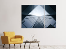Laden Sie das Bild in den Galerie-Viewer, Leinwandbild 3-teilig Architektur aus Glas