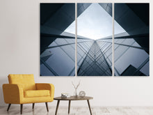 Laden Sie das Bild in den Galerie-Viewer, Leinwandbild 3-teilig Architektur aus Glas