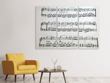 Laden Sie das Bild in den Galerie-Viewer, Leinwandbild 3-teilig Musik Noten