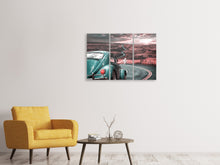 Laden Sie das Bild in den Galerie-Viewer, Leinwandbild 3-teilig Mit dem Oldtimer unterwegs