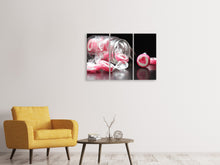 Laden Sie das Bild in den Galerie-Viewer, Leinwandbild 3-teilig Ein Glas Bonbons