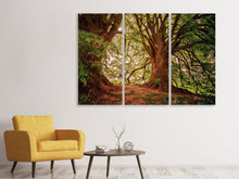 Laden Sie das Bild in den Galerie-Viewer, Leinwandbild 3-teilig Im dichten Wald
