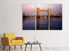 Laden Sie das Bild in den Galerie-Viewer, Leinwandbild 3-teilig Brücke in London