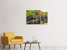 Laden Sie das Bild in den Galerie-Viewer, Leinwandbild 3-teilig Alte Holz Brücke