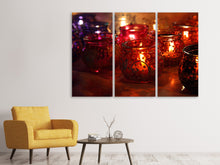 Laden Sie das Bild in den Galerie-Viewer, Leinwandbild 3-teilig Windlichter