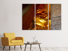 Laden Sie das Bild in den Galerie-Viewer, Leinwandbild 3-teilig Close up Buddha