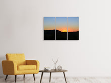 Laden Sie das Bild in den Galerie-Viewer, Leinwandbild 3-teilig Sonnenuntergang in Afrika