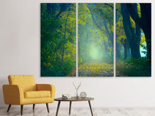 Laden Sie das Bild in den Galerie-Viewer, Leinwandbild 3-teilig Grüner Wald