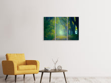 Laden Sie das Bild in den Galerie-Viewer, Leinwandbild 3-teilig Grüner Wald