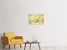 Laden Sie das Bild in den Galerie-Viewer, Leinwandbild 3-teilig Eine Mohnblume