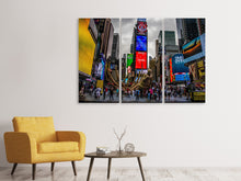 Laden Sie das Bild in den Galerie-Viewer, Leinwandbild 3-teilig Wolken am Broadway