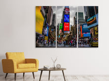 Laden Sie das Bild in den Galerie-Viewer, Leinwandbild 3-teilig Wolken am Broadway