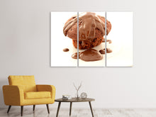 Laden Sie das Bild in den Galerie-Viewer, Leinwandbild 3-teilig Muffin mit Schokolade