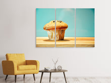 Laden Sie das Bild in den Galerie-Viewer, Leinwandbild 3-teilig Ein Muffin