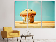 Laden Sie das Bild in den Galerie-Viewer, Leinwandbild 3-teilig Ein Muffin