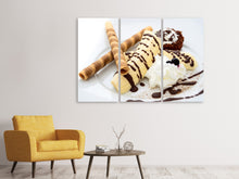 Laden Sie das Bild in den Galerie-Viewer, Leinwandbild 3-teilig Süsses Dessert