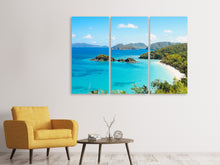 Laden Sie das Bild in den Galerie-Viewer, Leinwandbild 3-teilig Mein Lieblinsplatz am Strand