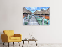 Laden Sie das Bild in den Galerie-Viewer, Leinwandbild 3-teilig Bora Bora