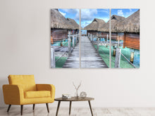 Laden Sie das Bild in den Galerie-Viewer, Leinwandbild 3-teilig Bora Bora