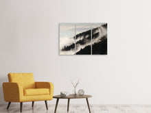 Laden Sie das Bild in den Galerie-Viewer, Leinwandbild 3-teilig Nebel in den Wälder