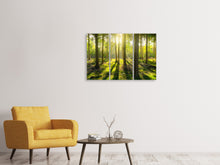Laden Sie das Bild in den Galerie-Viewer, Leinwandbild 3-teilig Mitten im Wald