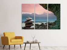 Laden Sie das Bild in den Galerie-Viewer, Leinwandbild 3-teilig Zen-Buddhismus