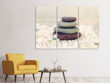 Laden Sie das Bild in den Galerie-Viewer, Leinwandbild 3-teilig Stone Balance