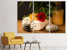 Laden Sie das Bild in den Galerie-Viewer, Leinwandbild 3-teilig Jetzt ist Zeit für Wellness