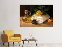 Laden Sie das Bild in den Galerie-Viewer, Leinwandbild 3-teilig Wellness Behandlung