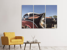 Laden Sie das Bild in den Galerie-Viewer, Leinwandbild 3-teilig Farbenfroher Oldtimer