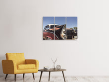 Laden Sie das Bild in den Galerie-Viewer, Leinwandbild 3-teilig Farbenfroher Oldtimer