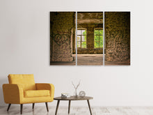 Laden Sie das Bild in den Galerie-Viewer, Leinwandbild 3-teilig Stein Haus
