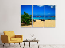 Laden Sie das Bild in den Galerie-Viewer, Leinwandbild 3-teilig Strand Liebe