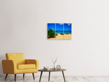 Laden Sie das Bild in den Galerie-Viewer, Leinwandbild 3-teilig Strand Liebe