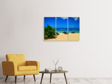 Laden Sie das Bild in den Galerie-Viewer, Leinwandbild 3-teilig Strand Liebe