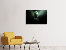 Laden Sie das Bild in den Galerie-Viewer, Leinwandbild 3-teilig Buddha im mystischen Licht