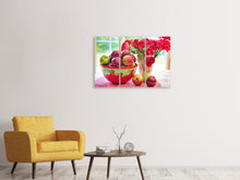 Laden Sie das Bild in den Galerie-Viewer, Leinwandbild 3-teilig Süsse Äpfel