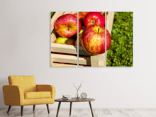 Laden Sie das Bild in den Galerie-Viewer, Leinwandbild 3-teilig Kiste mit Äpfeln