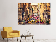 Laden Sie das Bild in den Galerie-Viewer, Leinwandbild 3-teilig Graffiti in Sizilien
