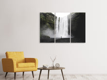 Laden Sie das Bild in den Galerie-Viewer, Leinwandbild 3-teilig Spektakulärer Wasserfall