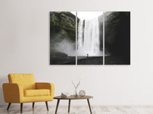 Laden Sie das Bild in den Galerie-Viewer, Leinwandbild 3-teilig Spektakulärer Wasserfall