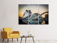 Laden Sie das Bild in den Galerie-Viewer, Leinwandbild 3-teilig Futuristische Architektur