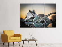 Laden Sie das Bild in den Galerie-Viewer, Leinwandbild 3-teilig Futuristische Architektur