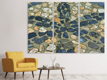 Laden Sie das Bild in den Galerie-Viewer, Leinwandbild 3-teilig Stein Mosaik